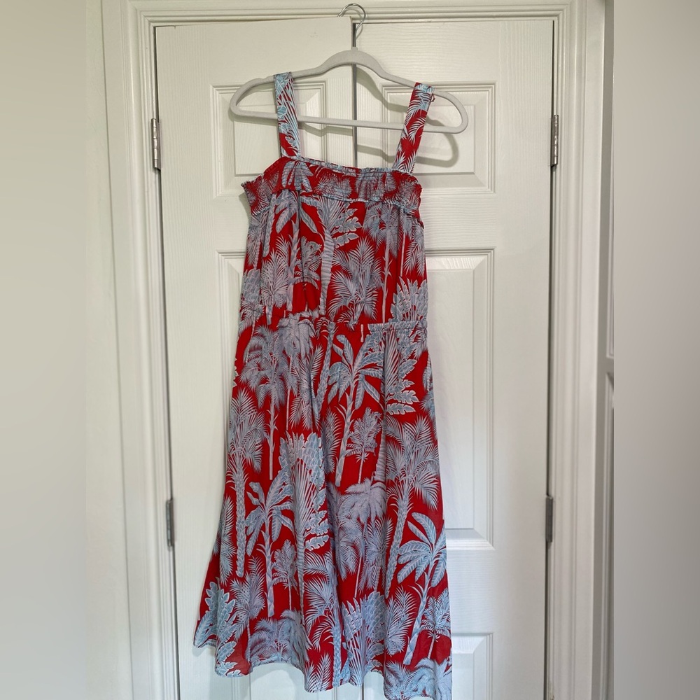 Talbots Vibrant Red Smocked Dress